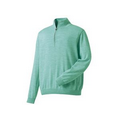 Men's FootJoy Heather Seafoam Merino Half Zip Sweater